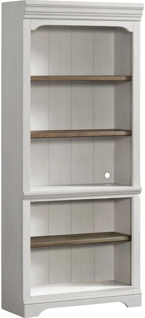 Intercon Drake French Oak/Rustic Gray Bunching Bookcase-0