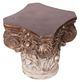 A & B Home Gold/White Corinthian Cap Pedestal-2