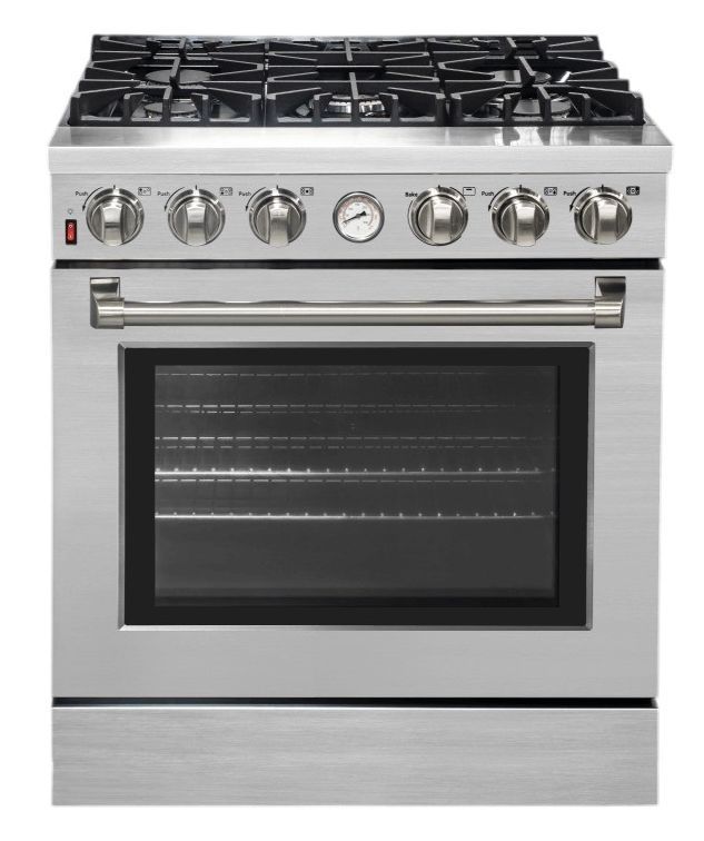 FORNO® Mazzanta 30" Stainless Steel Pro Style Gas Range-0