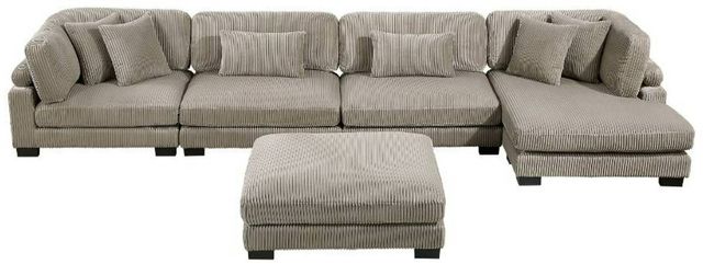 Homelegance® Traverse 5-Piece Brown Modular Sectional with Reversible Chaise and Ottoman-2