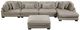 Homelegance® Traverse 5-Piece Brown Modular Sectional with Reversible Chaise and Ottoman-2
