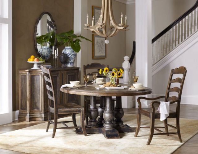 Hooker® Furniture Hill Country Saddle Brown Dining Arm Chair-1