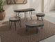 International Furniture Direct Parota Epoxy Stained Brown Cocktail Table with Black Base-1