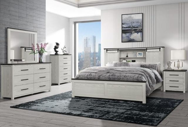 Global Furniture USA Ava Beige Queen Panel Storage Bed-2