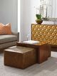 Lexington Home Customizable Broadway Leather Cocktail Ottoman with Slide-1