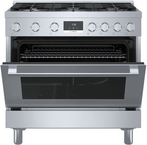 front view of the Bosch® 800 Series 36" Stainless Steel Pro Style Gas Range