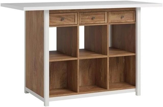 Sauder® Craft Pro Series® White Work Table with Sindoori Mango® Base 