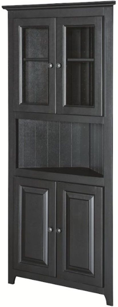 Archbold Furniture Customizable Pine Corner Cabinet-1