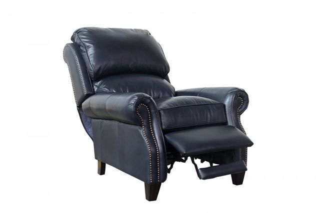BarcaLounger® Churchill Shoreham Blue Leather Manual Recliner-1