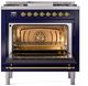 Ilve® Nostalgie II Series 36" Midnight Blue Pro Style Dual Fuel Range-1