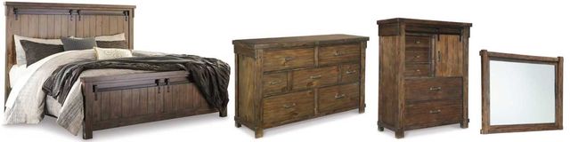 Signature Design by Ashley® Lakeleigh 4-Piece Brown Queen Panel Bed Set-0