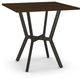 Amisco Customizable Norcross 36" Walnut Veneer Square Counter Height Table-0