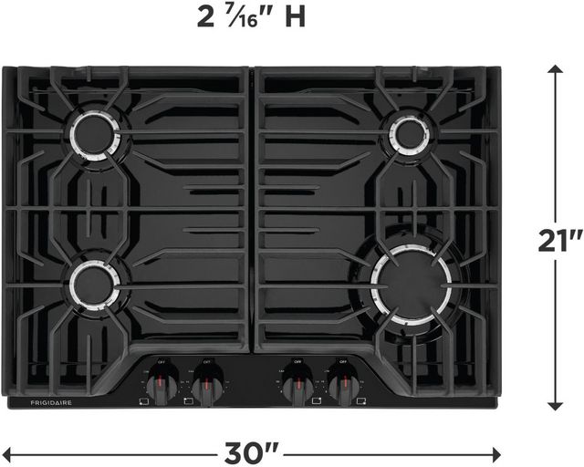Frigidaire® 30" Black Gas Cooktop-9