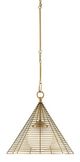 Currey & Company Nadir Antique Brass/Frosted Glass Pendant-0