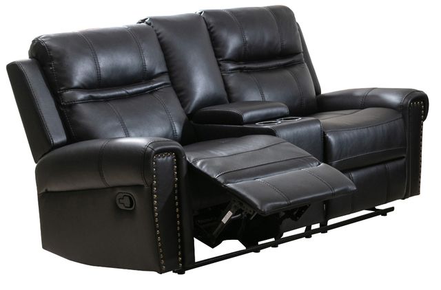 Mazin Furniture Emerson Black Reclining Loveseat-1