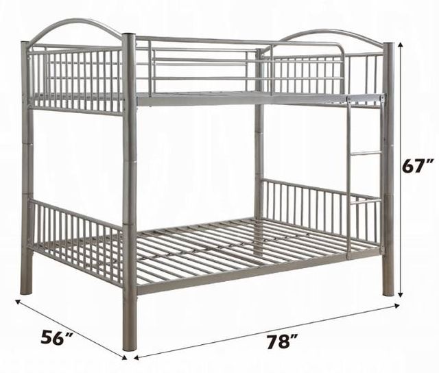 ACME Furniture Cayelynn Silver Full Over Full Bunk Bed-2