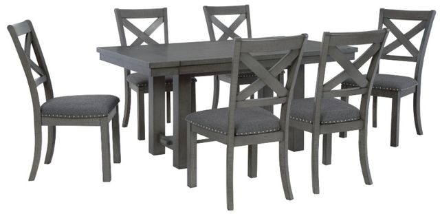 Signature Design by Ashley® Myshanna 7-Piece Gray Dining Room Set-0