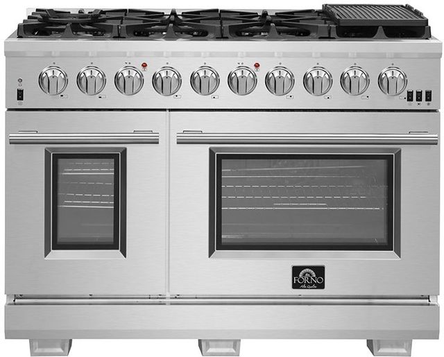 FORNO® Alta Qualita 48" Stainless Steel Pro Style Gas Range