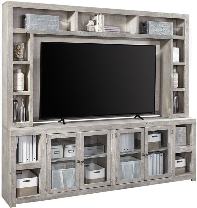 aspenhome® Avery Loft Limestone 97" Console and Hutch-1