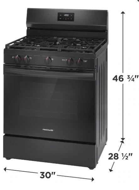 Frigidaire® 30" Black Freestanding Gas Range-2