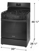 Frigidaire® 30" Black Freestanding Gas Range-2