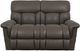 La-Z-Boy® Mateo Charcoal Leather Power Reclining Loveseat with Headrest-1