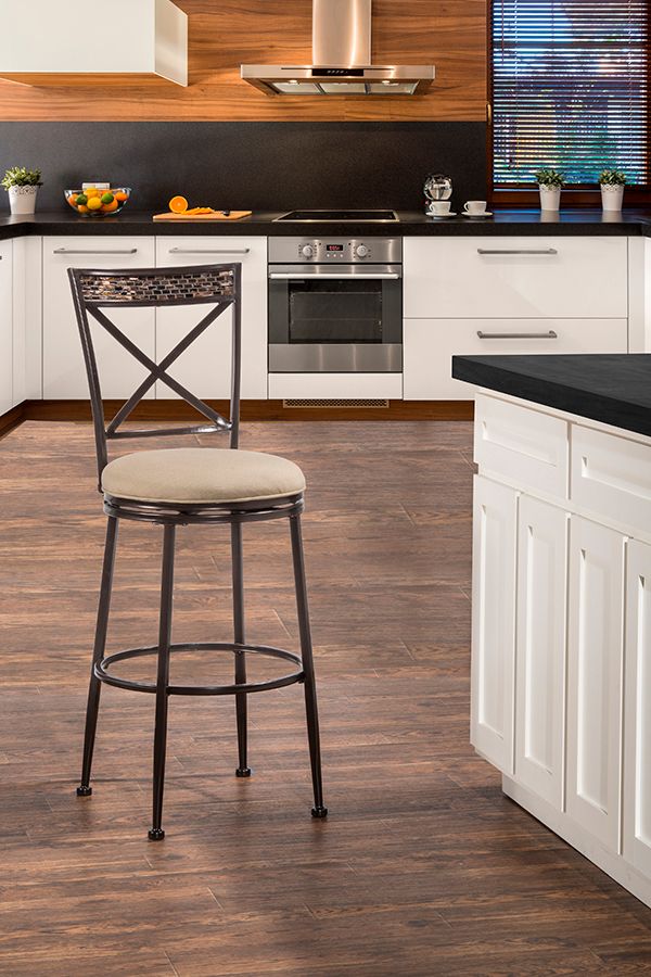 HH2 Home Pullman Satin Beige Indoor/Outdoor Swivel Stool-4