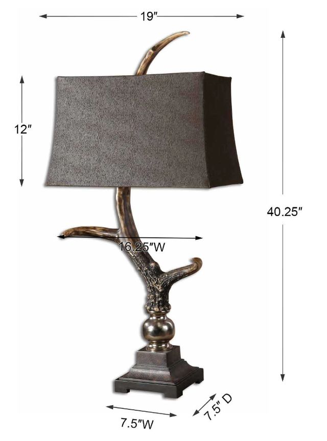 Uttermost® Stag Horn Burnished Bone Ivory Table Lamp-2