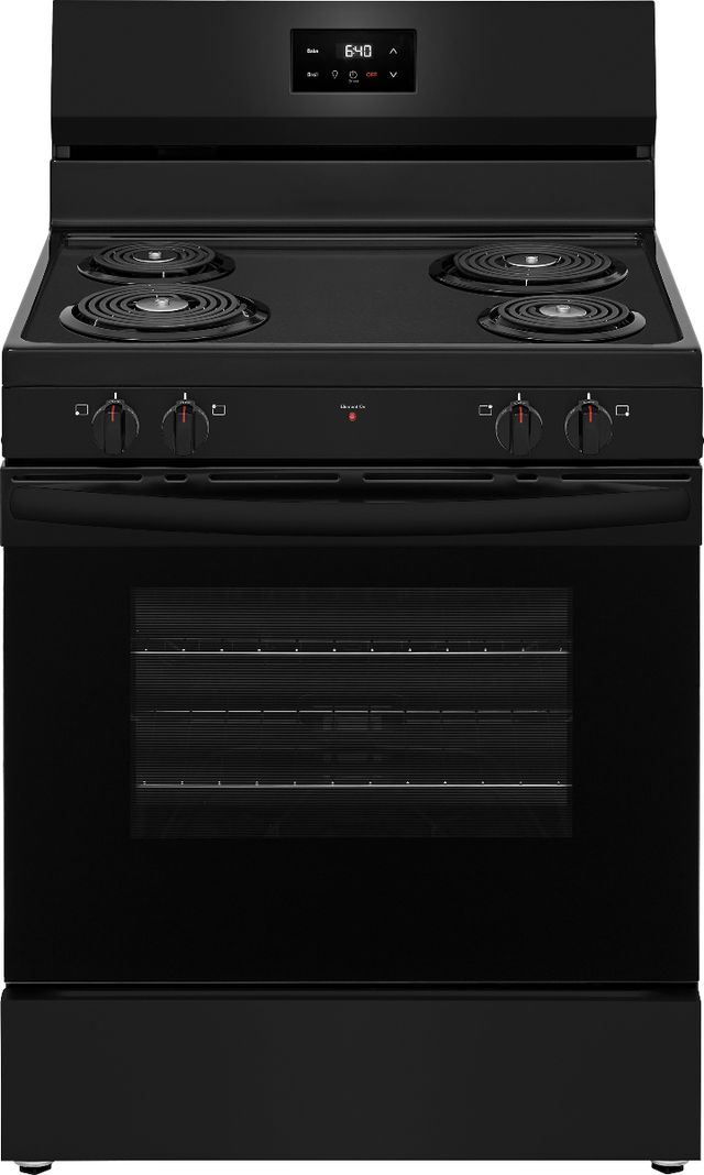 Frigidaire® 30” Black Freestanding Electric Range-0