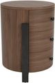 Riverside Furniture Nova Asbury Walnut Chairside Table with Dark Bronze Base-3