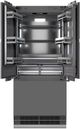 ZLINE Autograph Edition 36 in. 19.6 Cu. Ft. Panel Ready Built-In French Door Refrigerator with Water Dispenser, Ice Maker, Graphite Gray Interior and Polished Gold Handles-2