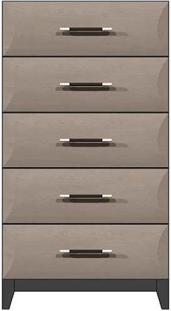 Country View Woodworking Customizable American Modern 28'' 5-Drawer Wood Legs Chest-0