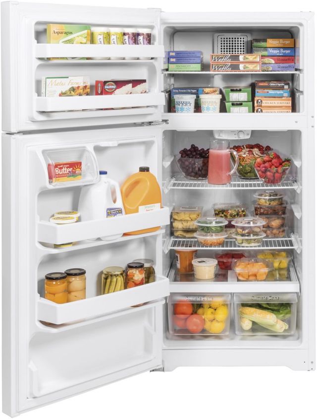 GE® 28" 15.6 Cu. Ft. ENERGY STAR® White Left Swing Top Freezer Refrigerator-2