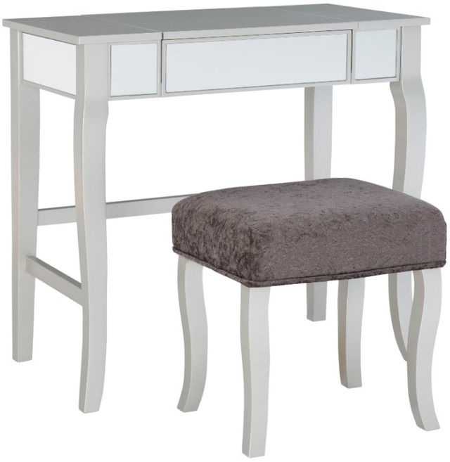 Linon Harper 2-Piece Silver Vanity Set-3