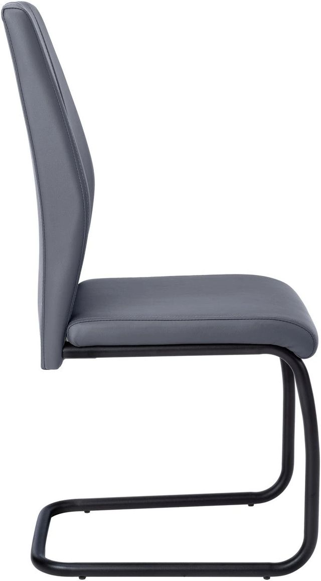 Monarch Specialties Inc. 2-Piece Grey Side Chair Set with Black U-Shaped Bases-3
