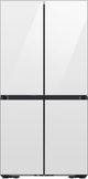 Samsung Bespoke 36" 22.8 Cu. Ft. White Glass 4-Door Counter Depth French Door Refrigerator with Zero Clearance Fit and Food Showcase Door-0