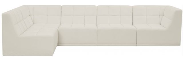 Meridian Furniture Relax 5-Piece Cream Modular Sectional-1