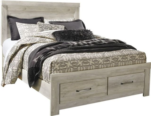 Signature Design by Ashley® Bellaby 4-Piece Whitewash Queen Storage Platform Bed Set-1