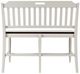Jofran Inc. Orchard Park Brown/Light Gray Slatback Counter Bench-4