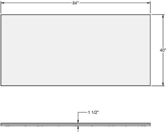Amisco Customizable Gemma 84" Rectangular Pub Table with 1.5" Solid Ash Top-1
