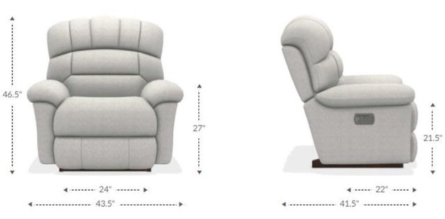 La-Z-Boy® Randell Storm Power Wall Recliner with Headrest and Lumbar-4