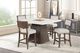 Furniture of America® Grasten 2-Piece Dark Walnut/Light Gray Counter Stool Set-1
