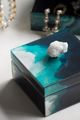 A & B Home Aqua 8" Jewelry Box-1