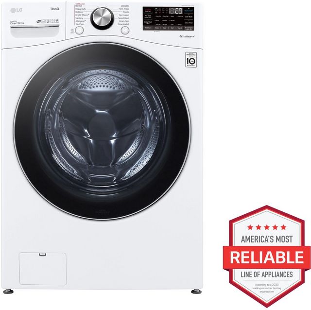 LG 5.0 Cu. Ft. White Front Load Washer-1