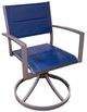 Signature Design by Ashley® Rocky Creek Blue-Gray Aluminum Outdoor Sling Swivel Chair-0