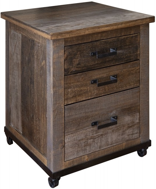 International Furniture Direct Loft Brown File Cabinet-0