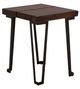 International Furniture Direct Walnut Brown Side Table-0