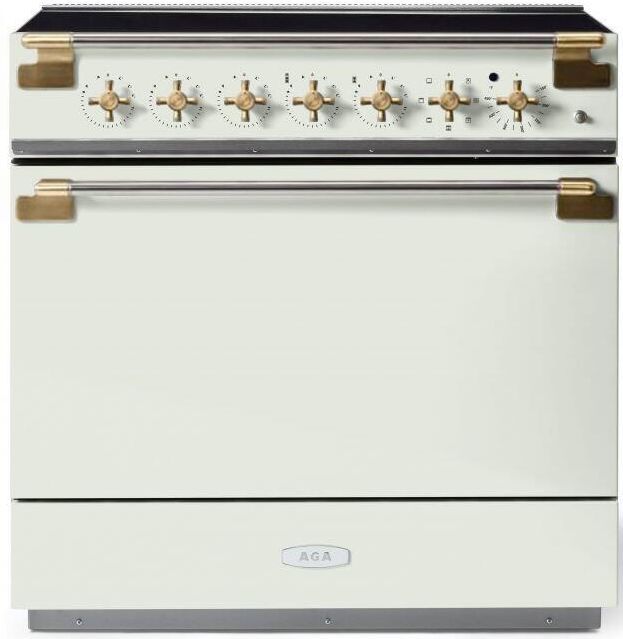 AGA™ Elise 36" White Pro Style Induction Range-0