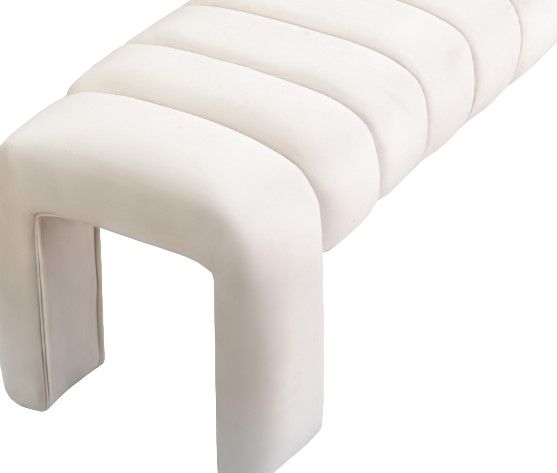 Meridian Furniture Andaz Cream Accent Bench-3