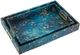 A & B Home 2-Piece Blue/Gold Tray Set-0